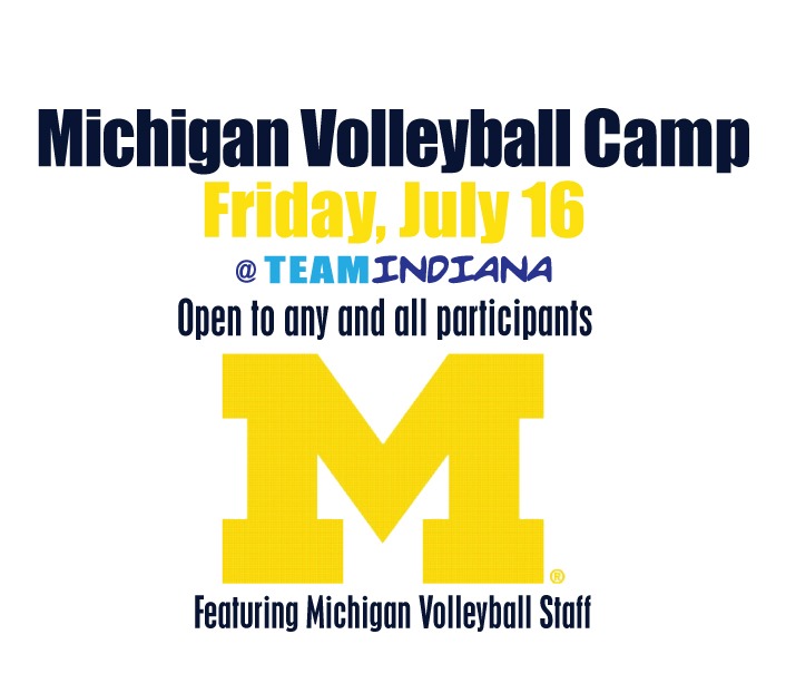 Michigan Volleyball Camp (HS) Team Indiana Volleyball