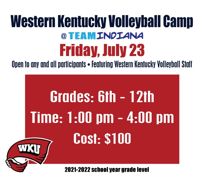 Western Kentucky Volleyball Camp Team Indiana Volleyball